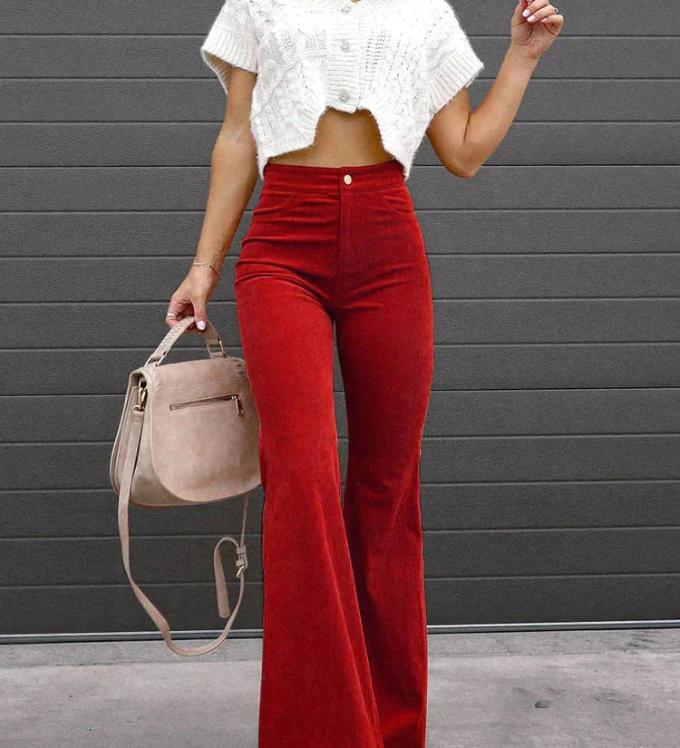 Briana DeLuca | Flared Corduroy Pants For Women