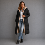 Amelia Laurent | Hooded Longline Puffer Coat For Women