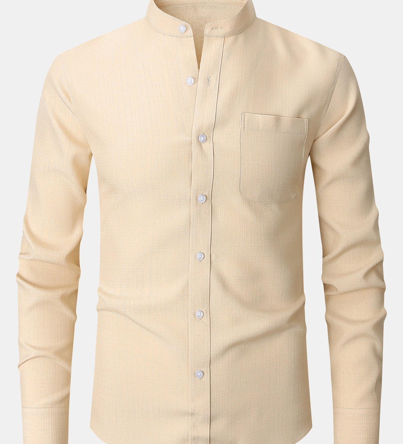 Textured Long Sleeve Turtleneck Shirt