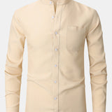 Textured Long Sleeve Turtleneck Shirt