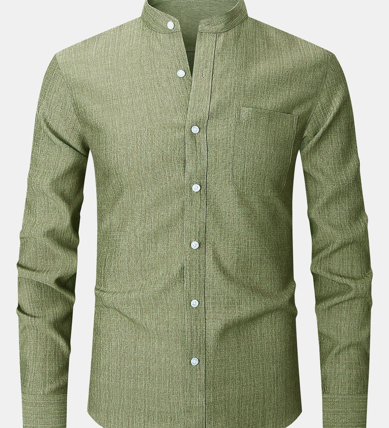 Textured Long Sleeve Turtleneck Shirt