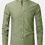 Textured Long Sleeve Turtleneck Shirt