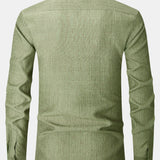 Textured Long Sleeve Turtleneck Shirt