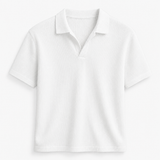 Luca Moretti | Classic Ribbed Polo Shirt with Refined Texture For Men