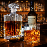 Garrafa e Copos de Whisky