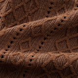 Geometry Rhombus Jacquard Button Up Shirt & Crinkle Textured Straight Leg Pants