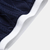 Contrast Geometry Jacquard Knit Polo & Slim Fit Tapered Trousers