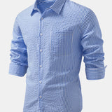 Striped Button-Up Seersucker Shirt
