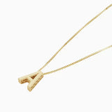 Love letter initial necklace | White Gold