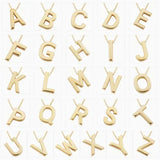 Love letter initial necklace | White Gold
