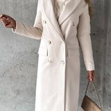 Valentina Moreau | Luxury Double-Breasted Long Coat For Women