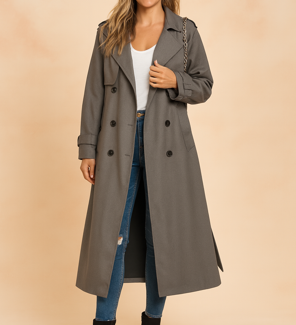 Élise Montclair | Double-Breasted Trench Coat For Women