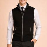 Luca Moretti | Refined Knit Zip Bodywarmer For Men