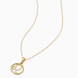 Zodiac sign necklace | White Gold