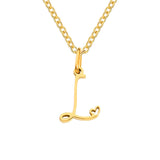 Heart Initial Necklace | Gold