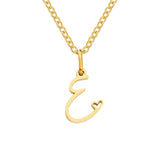 Heart Initial Necklace | Gold