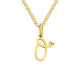 Heart Initial Necklace | Gold