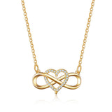 Love Knot Infinity Necklace | Gold