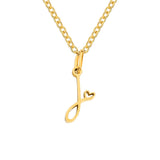 Heart Initial Necklace | Gold