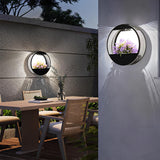 Luz de parede com vaso solar