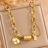 Heartened Chunky Necklace | White Gold