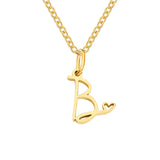 Heart Initial Necklace | Gold