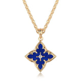 Brown Clover Pendant Necklace | Gold