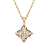 Blue Clover Pendant Necklace | Gold