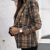 Camille Dubois | Tweed Check Blazer Jacket For Women