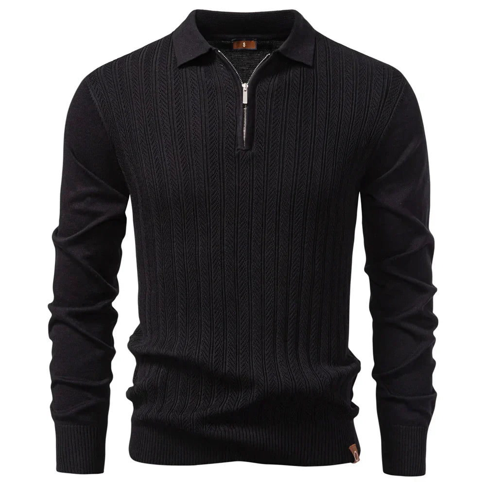 AB™ | Slim-Fit & Casual polo su užtrauktuku