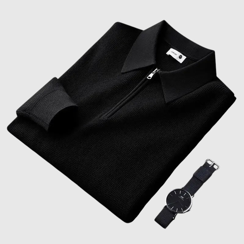Libuše – Elegantiškas vyriškas džemperis su užtrauktuku
