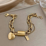 Heartened Chunky Bracelet | White Gold