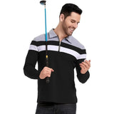 AB™ | Dryžuoti polo marškinėliai su užtrauktuku