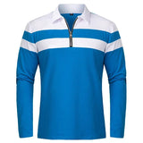 AB™ | Dryžuoti polo marškinėliai su užtrauktuku
