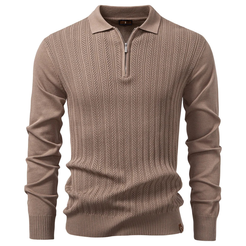 AB™ | Slim-Fit & Casual polo su užtrauktuku