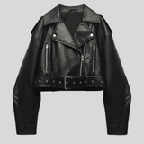 Valentina Moreau | Cropped Leather Jacket For Women