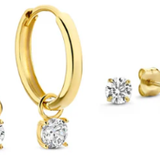 Larmes de Lune Stone Earrings Set | White Gold