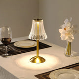 Candeeiro Mesa Cristal Dourado