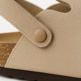 Aria | Suede Clogs with Cork Footbed