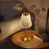 Candeeiro Mesa Cristal Dourado