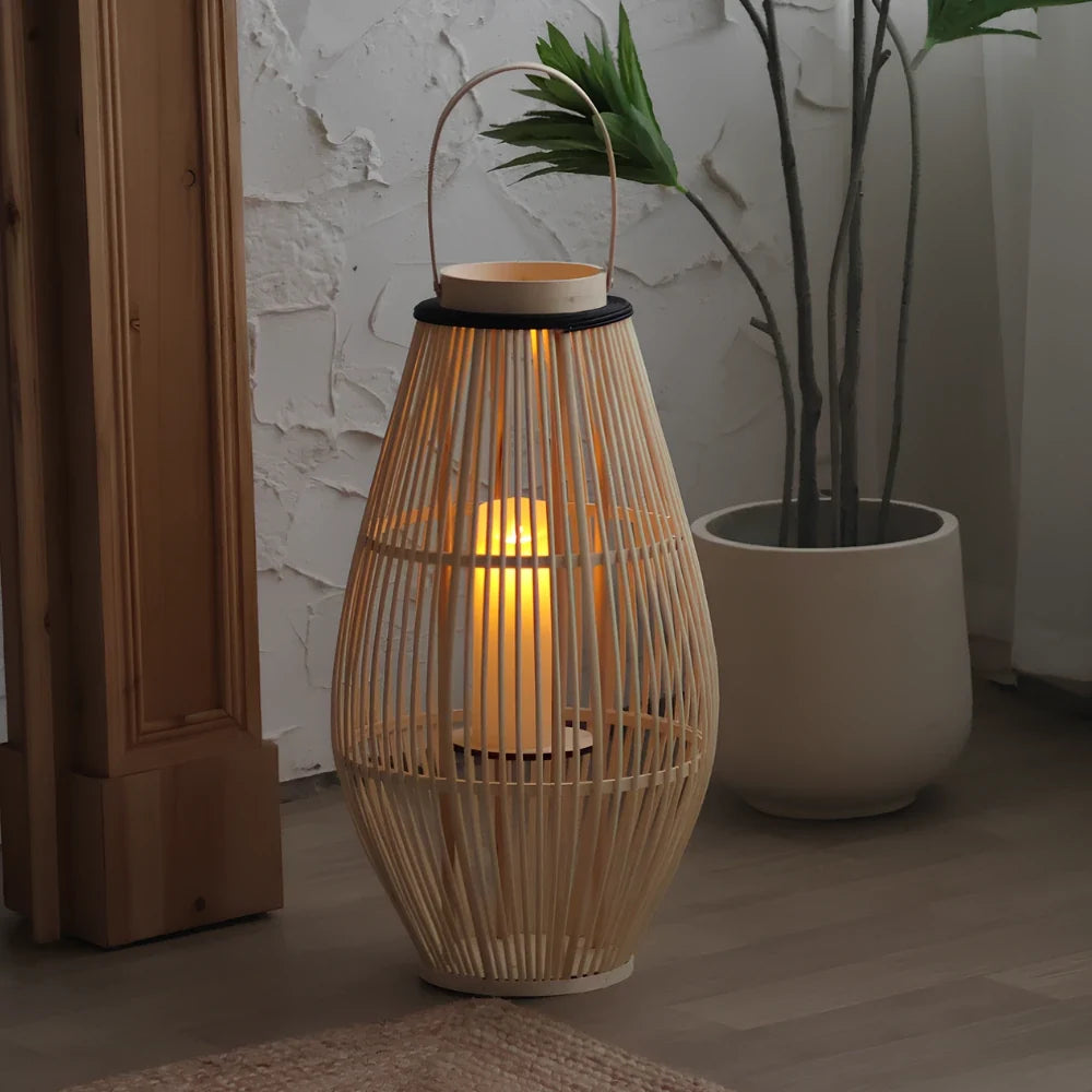 WeaveCraft™ Lanterna de bambu