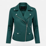 Camille Laurent | Slim Zip Moto Jacket For Women
