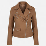 Camille Laurent | Slim Zip Moto Jacket For Women