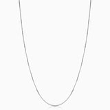 Bodega Box Necklace | White Gold