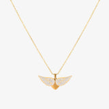 Soaring Angel Wings Necklace | Gold