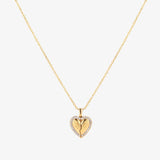 Butterfly Heart Necklace | Gold