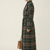 Ivy | Forest Green Check Longline Coat  — Final Edit