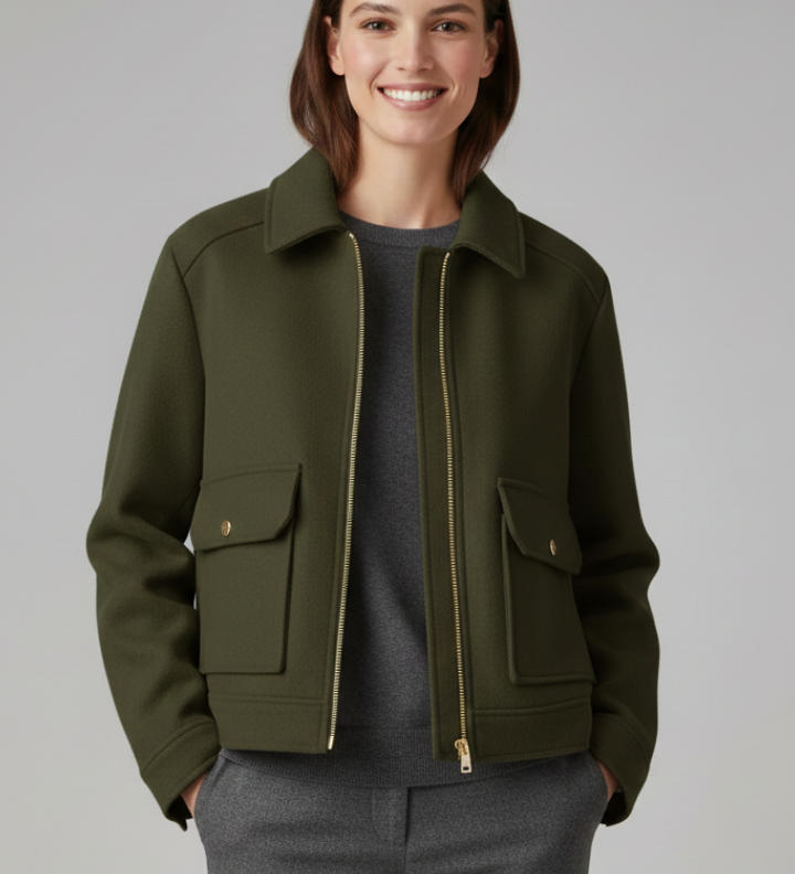 Elodie Sinclair | Cropped Bomber Jacket For Women