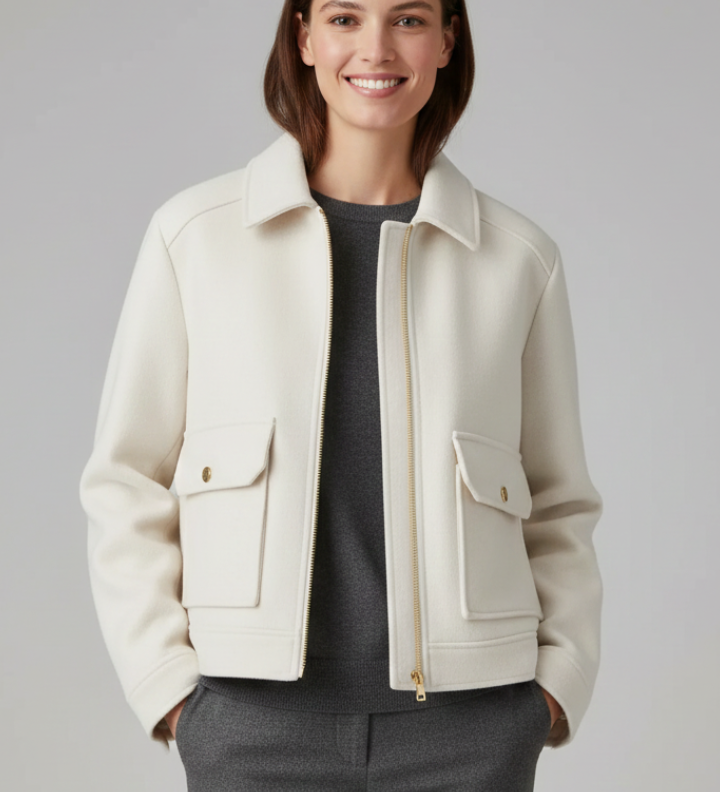 Elodie Sinclair | Cropped Bomber Jacket For Women