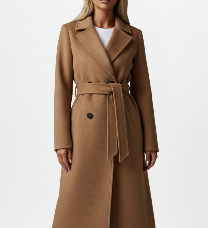 Charlotte Beaumont | Double Breasted Long Coat For Women
